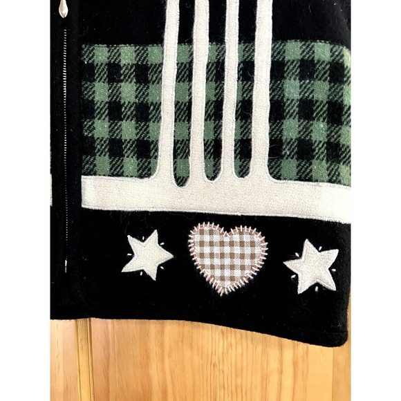 At Ease women's cottage core medium wool blend lined vest with zip front - Picture 3 of 6